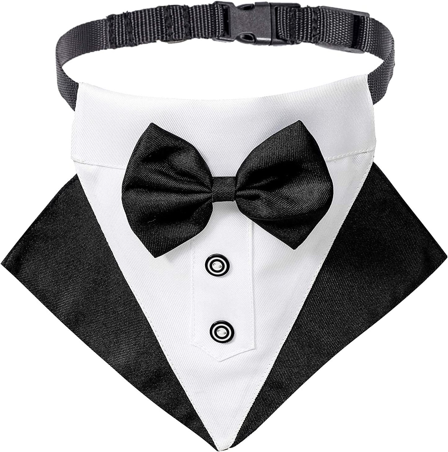 Formal Dog Tuxedo Wedding Bandana 