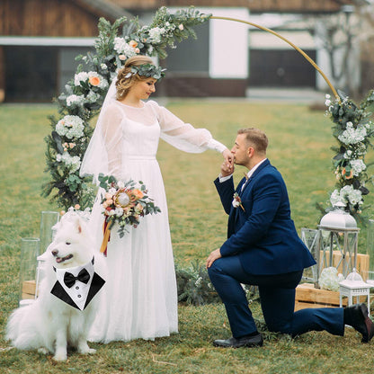 Formal Dog Tuxedo Wedding Bandana 