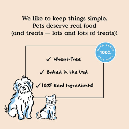 Birthday Cake Treats for Dogs - Special Edition Wheat-Free Dog Treats, Made with Real Ingredients, Baked in the USA, All-Natural Peanut Butter Vanilla Biscuits, 5 Oz