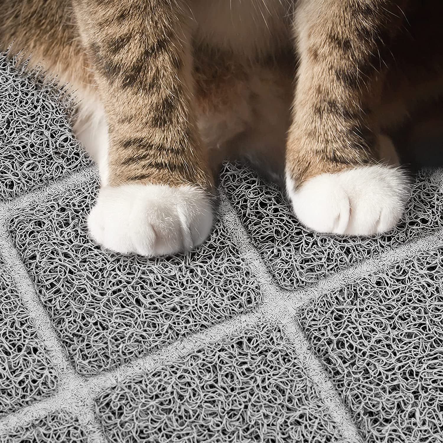 Premium Cat Litter Mat with Non-Slip and Waterproof Backing, Soft on Kitty Paws and Easy to Clean