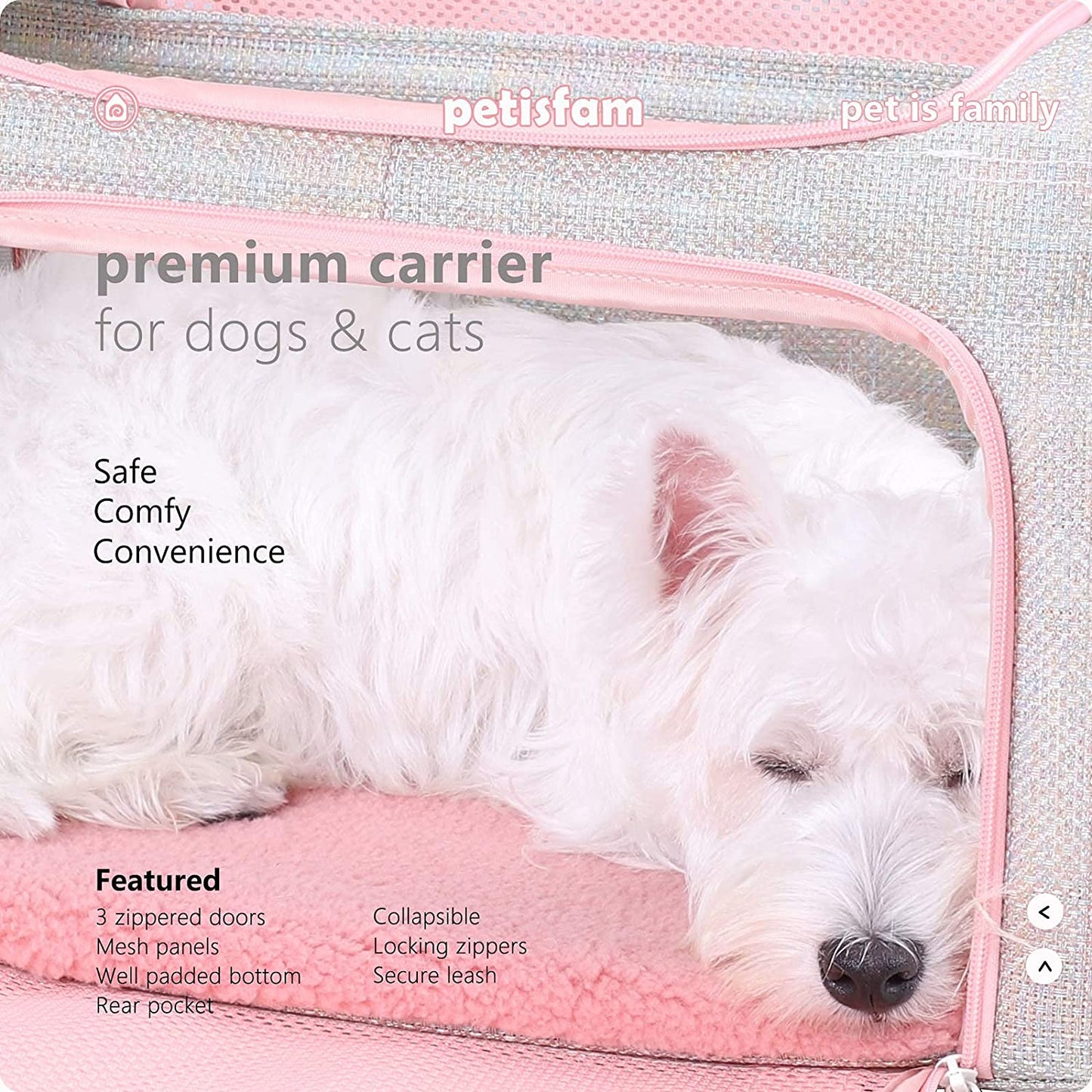 Soft Cute Travel Pet Carrier Bag for Medium Cats and Dogs