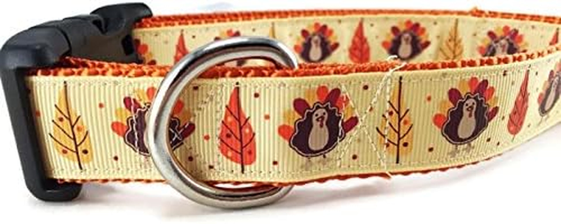 Thanksgiving Dog Collar, 1 Inch Wide, Adjustable