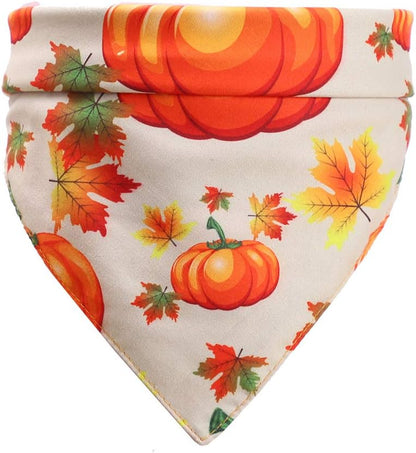 3 Pack Thanksgiving Print Triangle Dog Scarf