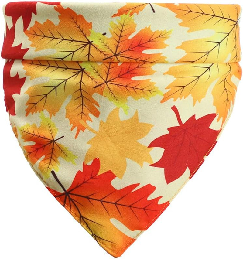 3 Pack Thanksgiving Print Triangle Dog Scarf