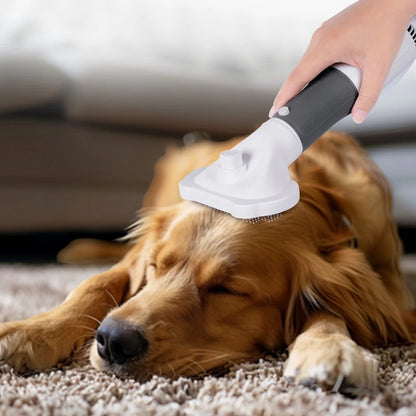 2 in 1 Dog Hair Dryer, Dog Brush for Shedding, Dog Grooming Kit with Slicker Brush, Cat Brush with Adjustable Temperature