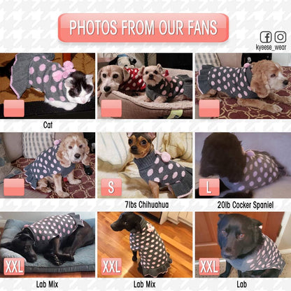 Dog Turtleneck Sweaters with Leash Hole for Small Dogs 